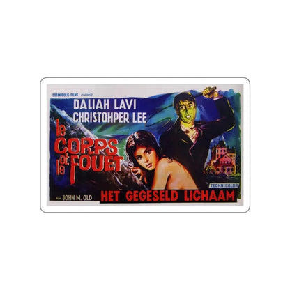 THE WHIP AND THE BODY (BELGIAN) 1963 Movie Poster STICKER Vinyl Die-Cut Decal 4 Inch - The Sticker Space