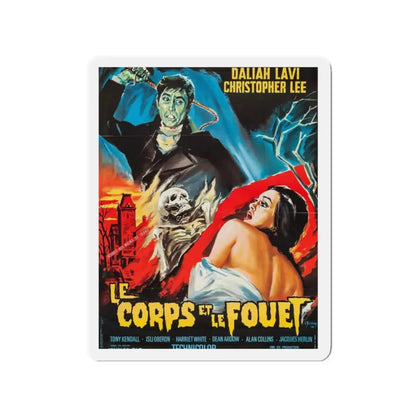 THE WHIP AND THE BODY (FRENCH) 1963 Movie Poster - Refrigerator Magnet 2 Inch Die-Cut - The Sticker Space