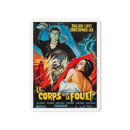 THE WHIP AND THE BODY (FRENCH) 1963 Movie Poster - Refrigerator Magnet 4 Inch Die-Cut - The Sticker Space