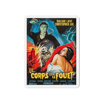 THE WHIP AND THE BODY (FRENCH) 1963 Movie Poster - Refrigerator Magnet 5 Inch Die-Cut - The Sticker Space