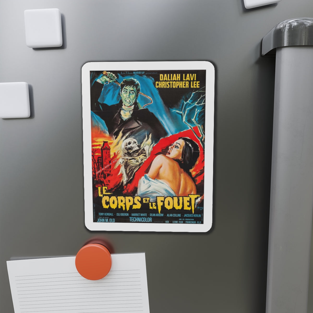 THE WHIP AND THE BODY (FRENCH) 1963 Movie Poster - Refrigerator Magnet