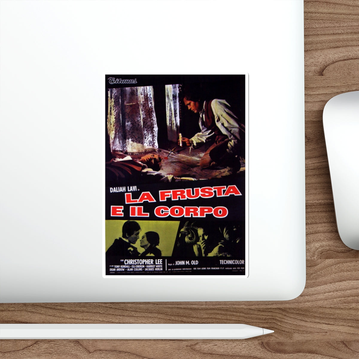 THE WHIP AND THE BODY (ITALIAN) 1963 Movie Poster STICKER Vinyl Die-Cut Decal-The Sticker Space