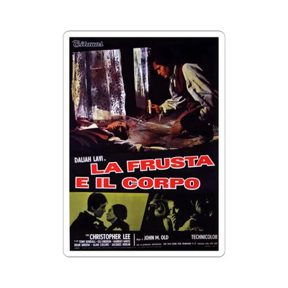 THE WHIP AND THE BODY (ITALIAN) 1963 Movie Poster - STICKER Vinyl Kiss-Cut Decal 6 Inch White - The Sticker Space