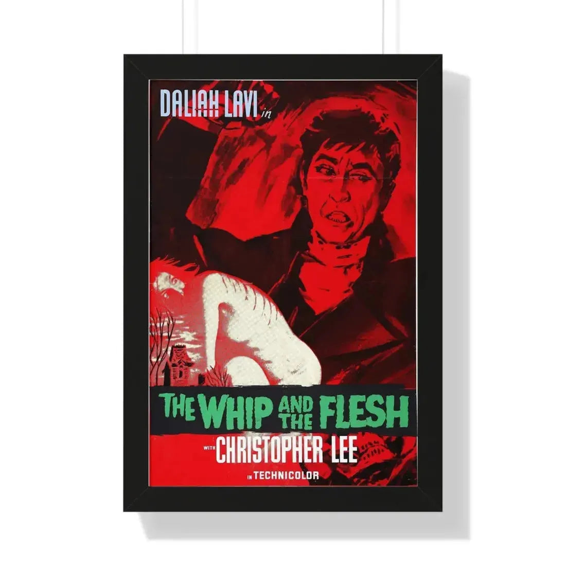 THE WHIP AND THE FLESH (THE WHIP AND THE BODY) 1963 - Framed Movie Poster 16″ x 24″ Black - The Sticker Space