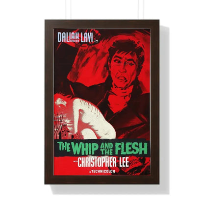 THE WHIP AND THE FLESH (THE WHIP AND THE BODY) 1963 - Framed Movie Poster 16″ x 24″ Walnut - The Sticker Space