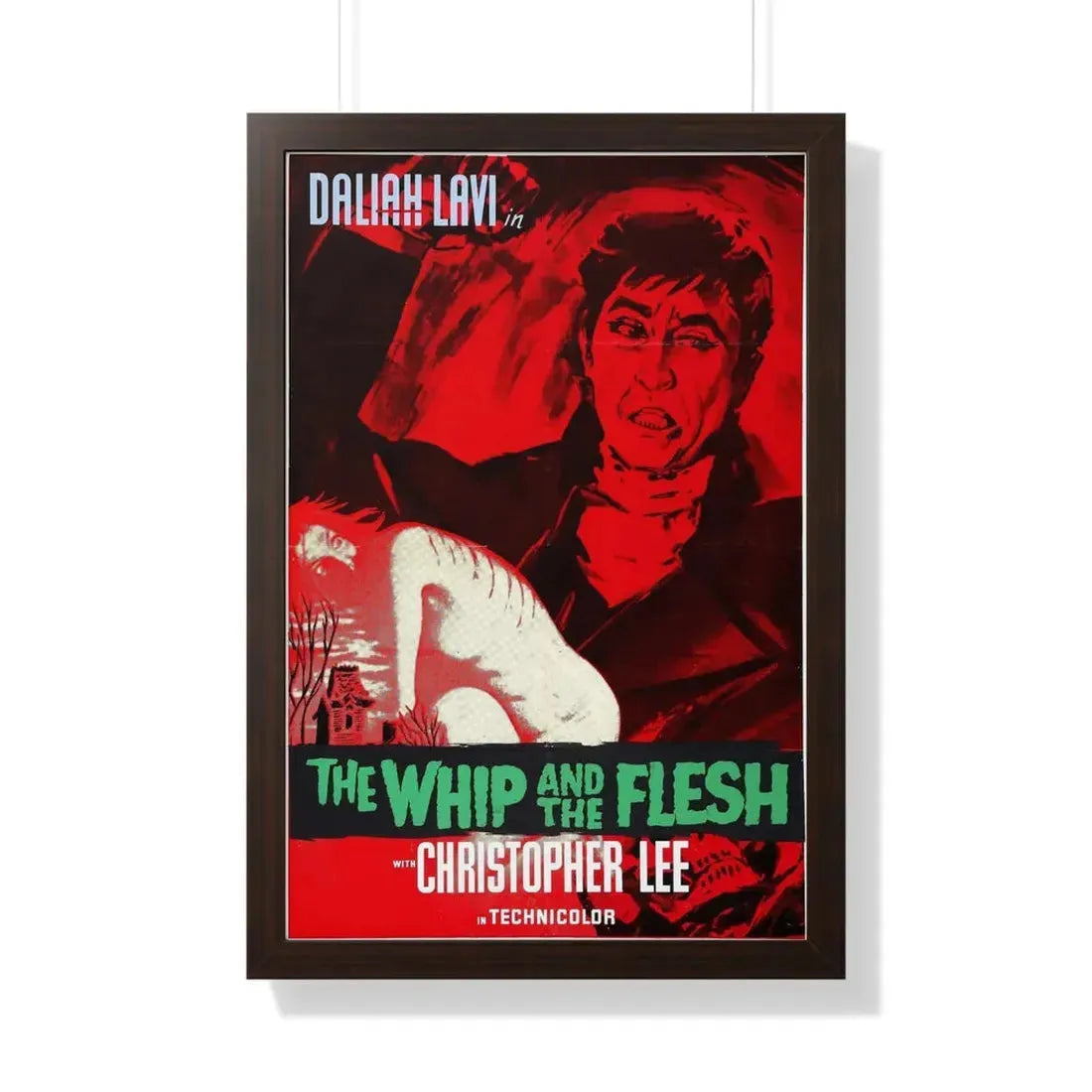 THE WHIP AND THE FLESH (THE WHIP AND THE BODY) 1963 - Framed Movie Poster 20" x 30" Walnut - The Sticker Space