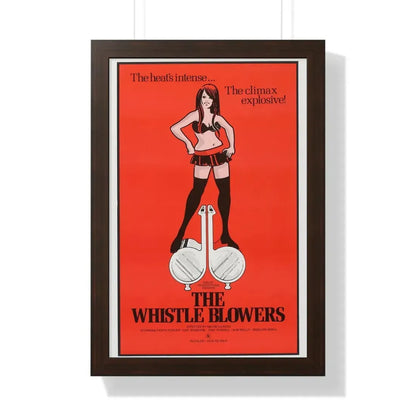 THE WHISTLE BLOWERS 1975 - Framed Movie Poster 16″ x 24″ Walnut - The Sticker Space