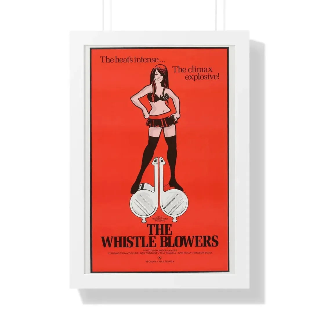 THE WHISTLE BLOWERS 1975 - Framed Movie Poster 16″ x 24″ White - The Sticker Space