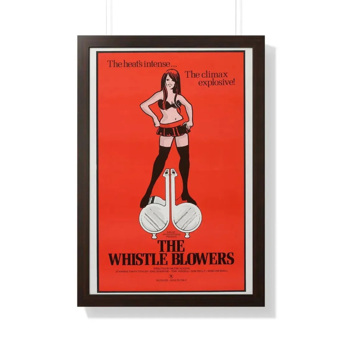THE WHISTLE BLOWERS 1975 - Framed Movie Poster 20" x 30" Walnut - The Sticker Space