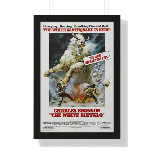 THE WHITE BUFFALO 1977 - Framed Movie Poster 16″ x 24″ Black - The Sticker Space