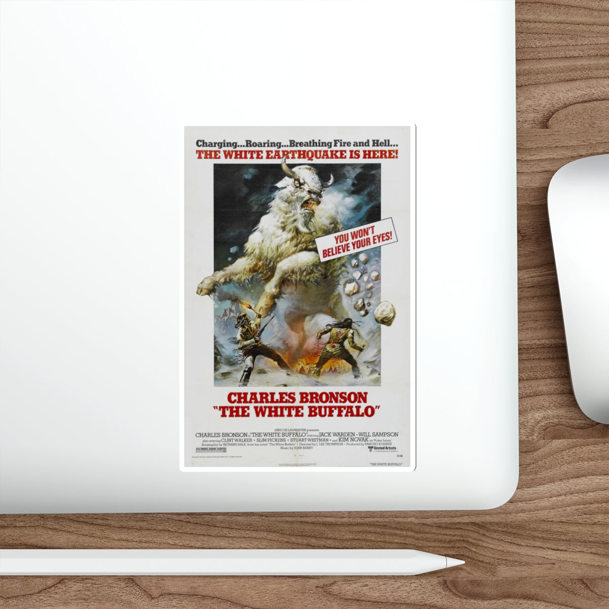 THE WHITE BUFFALO 1977 Movie Poster STICKER Vinyl Die-Cut Decal-The Sticker Space