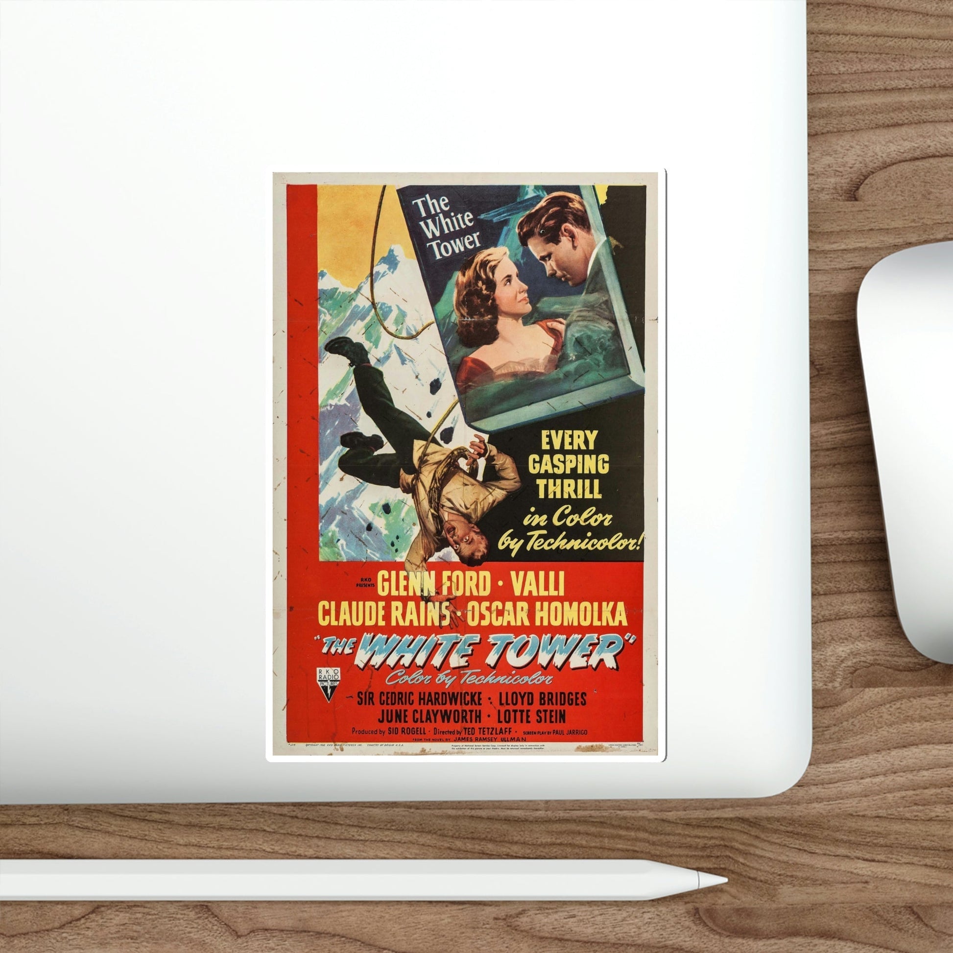 The White Tower 1950 Movie Poster STICKER Vinyl Die-Cut Decal-The Sticker Space