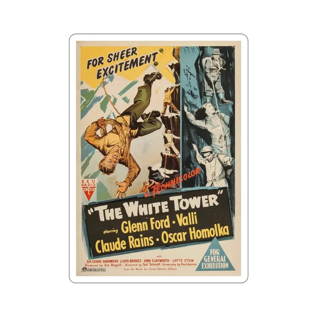 The White Tower 1950 v2 Movie Poster STICKER Vinyl Die-Cut Decal 5 Inch - The Sticker Space