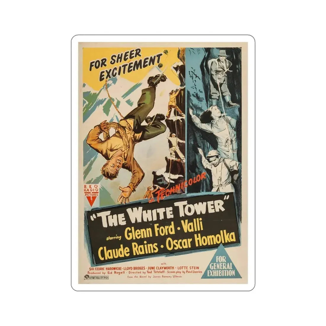 The White Tower 1950 v2 Movie Poster STICKER Vinyl Die-Cut Decal 6 Inch - The Sticker Space