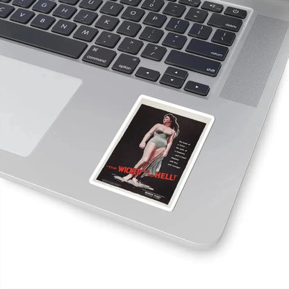 THE WICKED GO TO HELL 1955 Movie Poster - STICKER Vinyl Kiss-Cut Decal - The Sticker Space