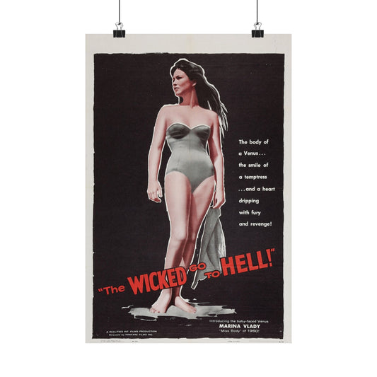 THE WICKED GO TO HELL 1955 - Paper Movie Poster-12″ x 18″-The Sticker Space