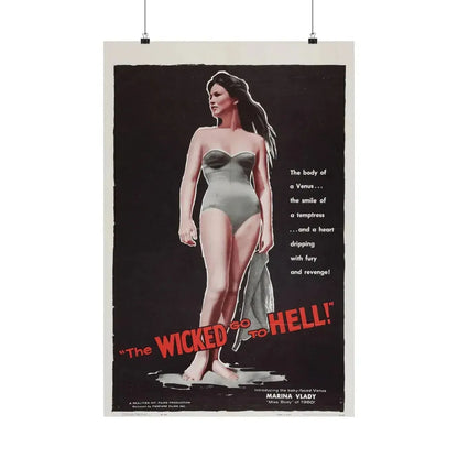 THE WICKED GO TO HELL 1955 - Paper Movie Poster 20″ x 30″ Matte - The Sticker Space