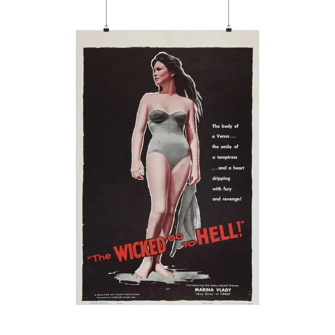 THE WICKED GO TO HELL 1955 - Paper Movie Poster 24″ x 36″ Matte - The Sticker Space