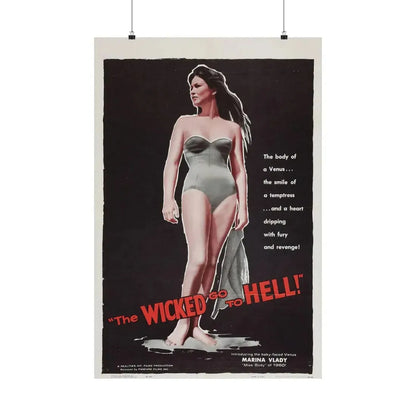 THE WICKED GO TO HELL 1955 - Paper Movie Poster 24″ x 36″ Matte - The Sticker Space