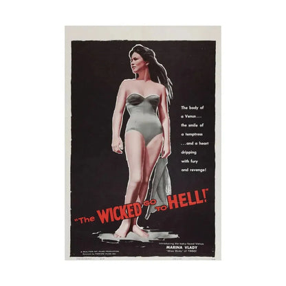 THE WICKED GO TO HELL 1955 - Paper Movie Poster - The Sticker Space