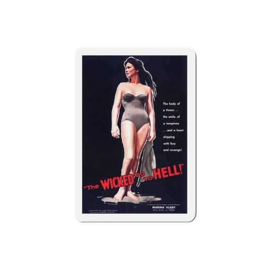 The Wicked Go to Hell 1961 Movie Poster Refrigerator Magnet 2 Inch - The Sticker Space
