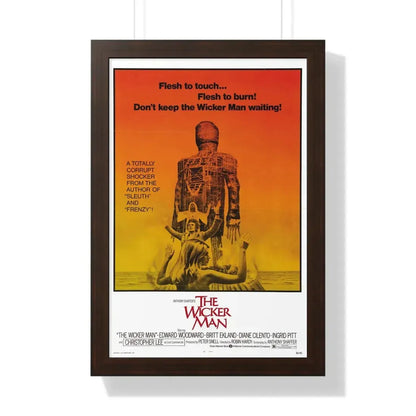 THE WICKER MAN 1973 - Framed Movie Poster 16″ x 24″ Walnut - The Sticker Space