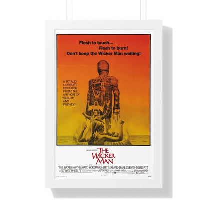 THE WICKER MAN 1973 - Framed Movie Poster 16″ x 24″ White - The Sticker Space