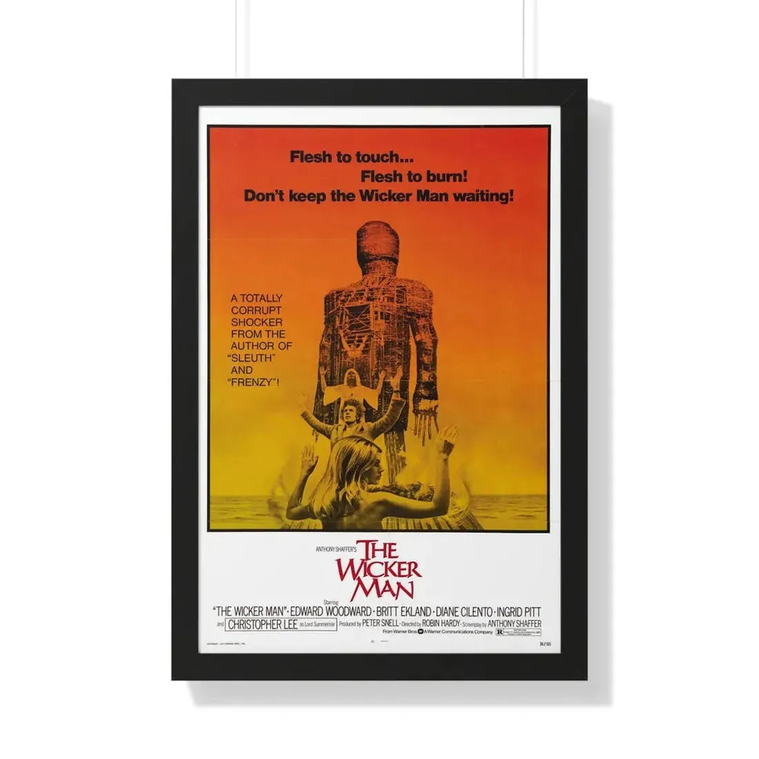 THE WICKER MAN 1973 - Framed Movie Poster 20" x 30" Black - The Sticker Space