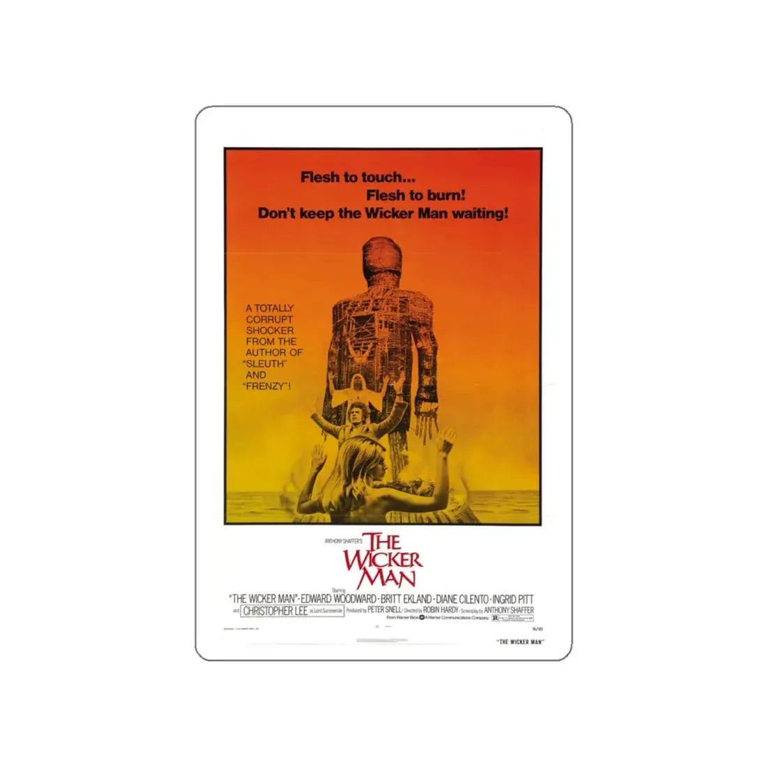 THE WICKER MAN 1973 Movie Poster STICKER Vinyl Die-Cut Decal 5 Inch - The Sticker Space
