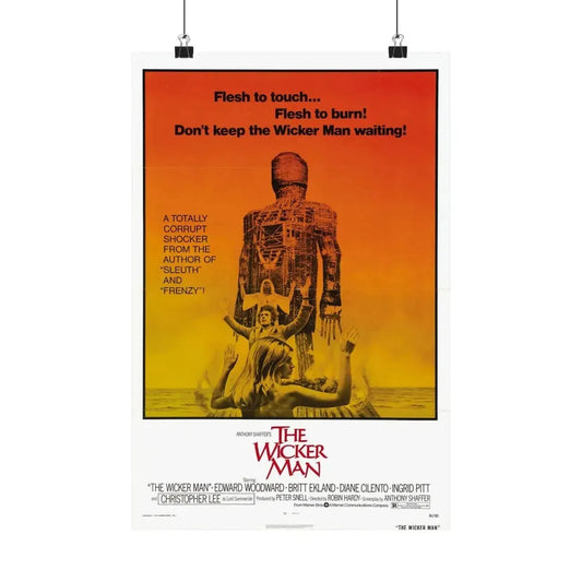 THE WICKER MAN 1973 - Paper Movie Poster 12″ x 18″ Matte - The Sticker Space