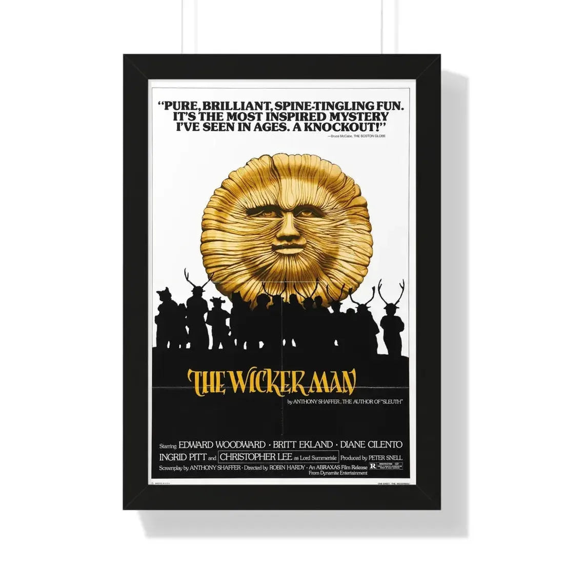 THE WICKER MAN (2) 1973 - Framed Movie Poster 16″ x 24″ Black - The Sticker Space
