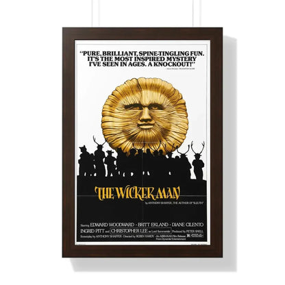 THE WICKER MAN (2) 1973 - Framed Movie Poster 16″ x 24″ Walnut - The Sticker Space