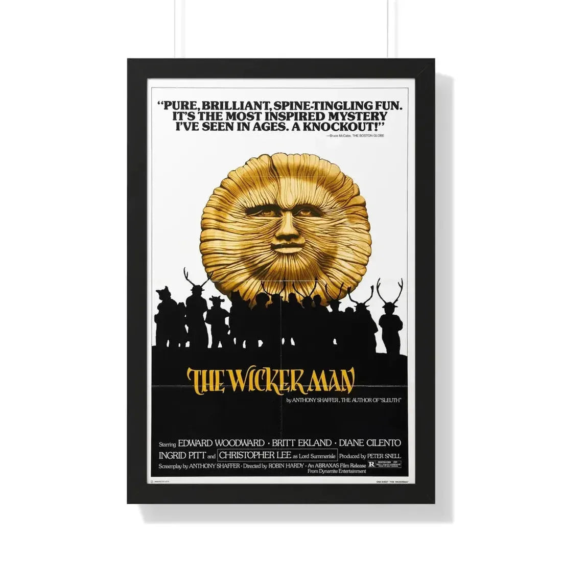 THE WICKER MAN (2) 1973 - Framed Movie Poster 20" x 30" Black - The Sticker Space