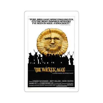 THE WICKER MAN (2) 1973 Movie Poster - STICKER Vinyl Kiss-Cut Decal 4 Inch White - The Sticker Space