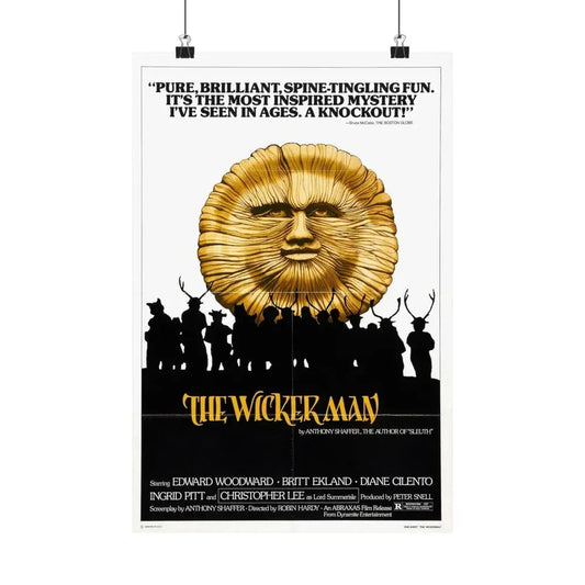 THE WICKER MAN (2) 1973 - Paper Movie Poster 12″ x 18″ Matte - The Sticker Space