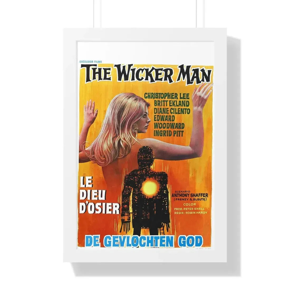THE WICKER MAN (BELGIAN) 1973 - Framed Movie Poster 16″ x 24″ White - The Sticker Space