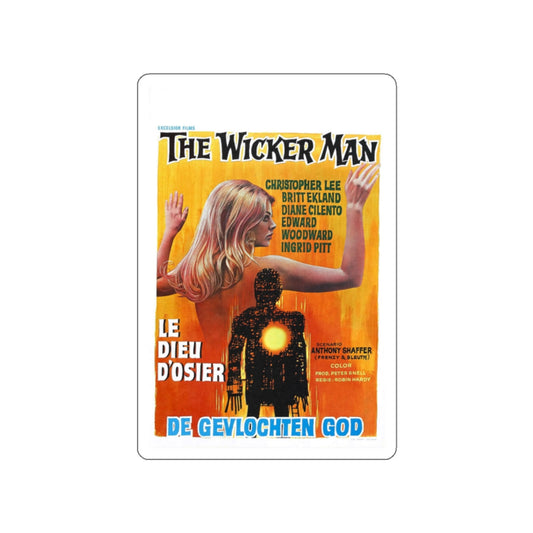 THE WICKER MAN (BELGIAN) 1973 Movie Poster STICKER Vinyl Die-Cut Decal-White-The Sticker Space