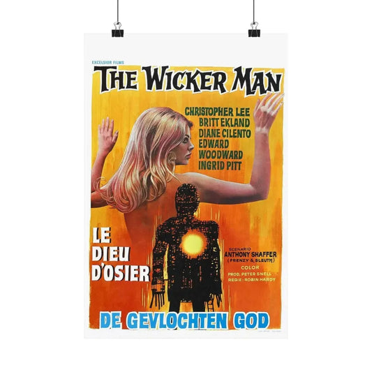THE WICKER MAN (BELGIAN) 1973 - Paper Movie Poster 12″ x 18″ Matte - The Sticker Space