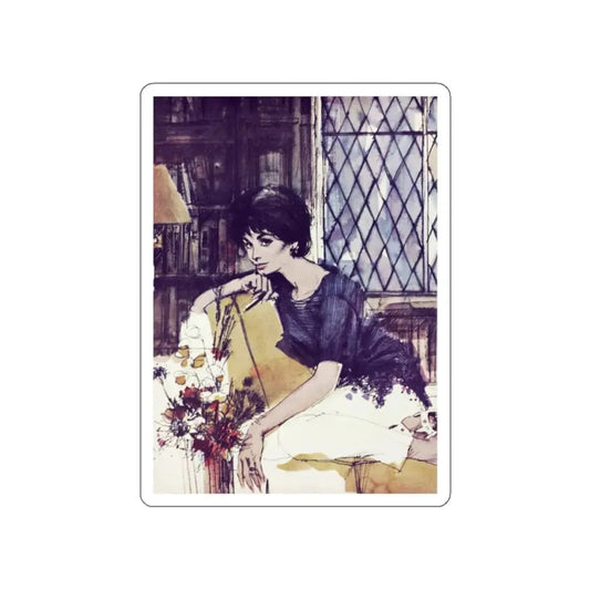 The Wife, Chatelaine, October 1965 (Magazine Illustration) STICKER Vinyl Die-Cut Decal White Die-Cut 2 Inch - The Sticker Space