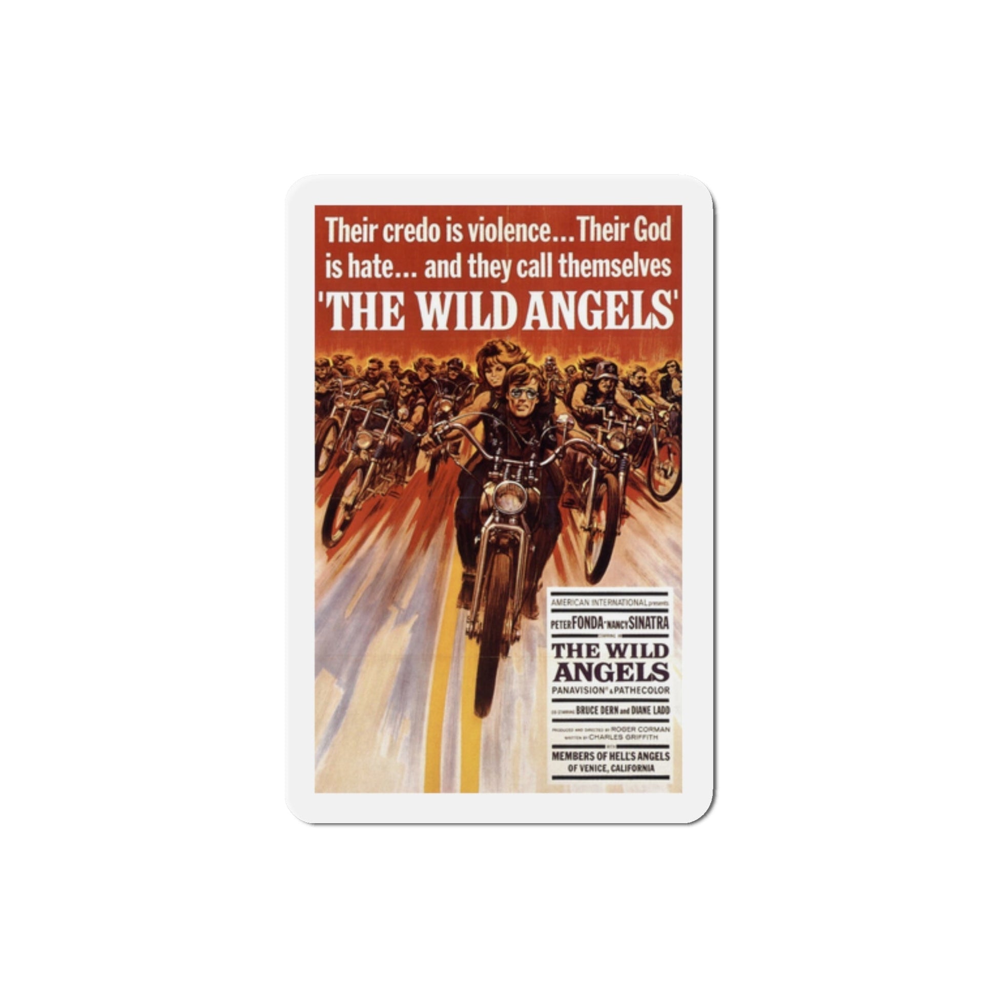 The Wild Angels 1966 Movie Poster Die-Cut Magnet-2 Inch-The Sticker Space