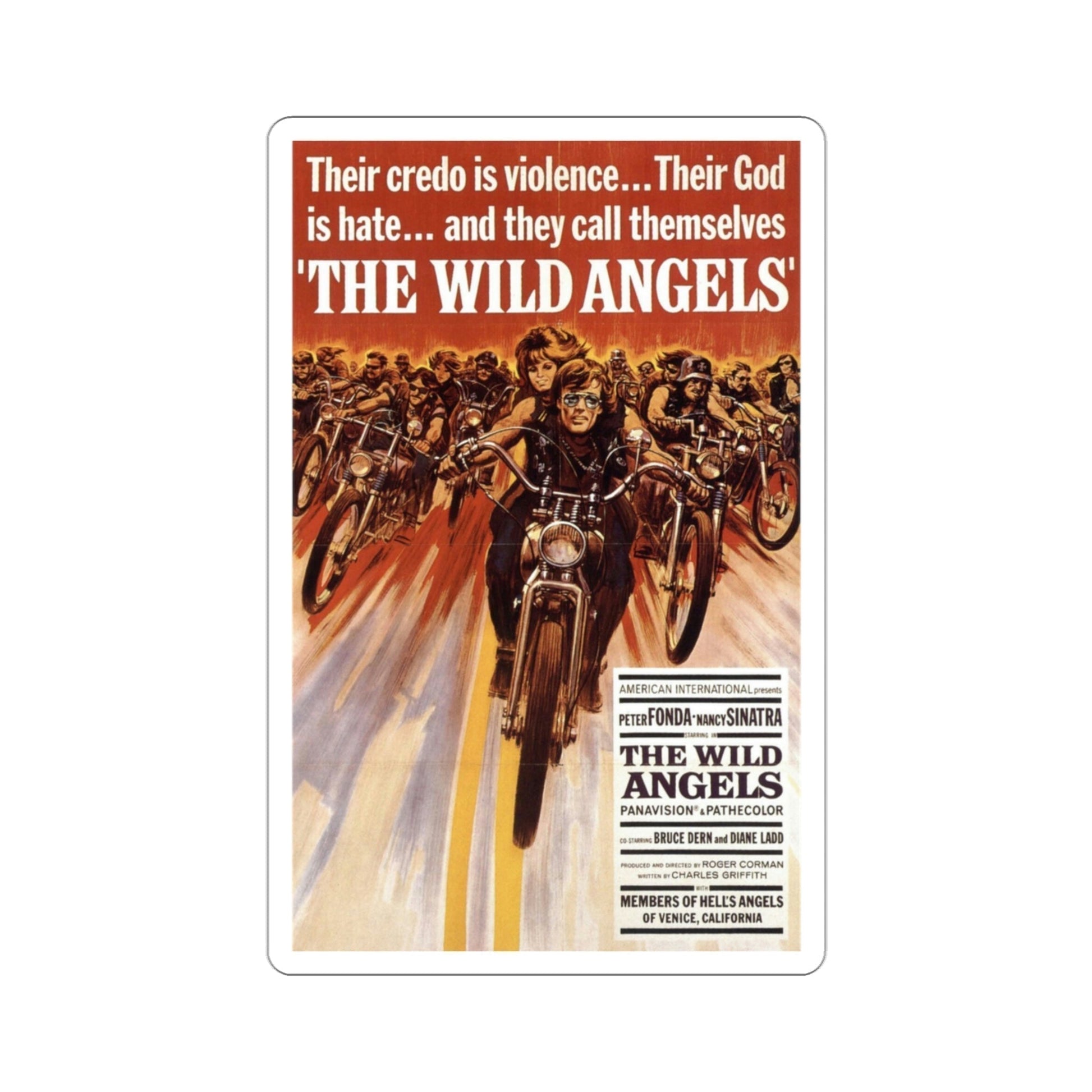 The Wild Angels 1966 Movie Poster STICKER Vinyl Die-Cut Decal-3 Inch-The Sticker Space