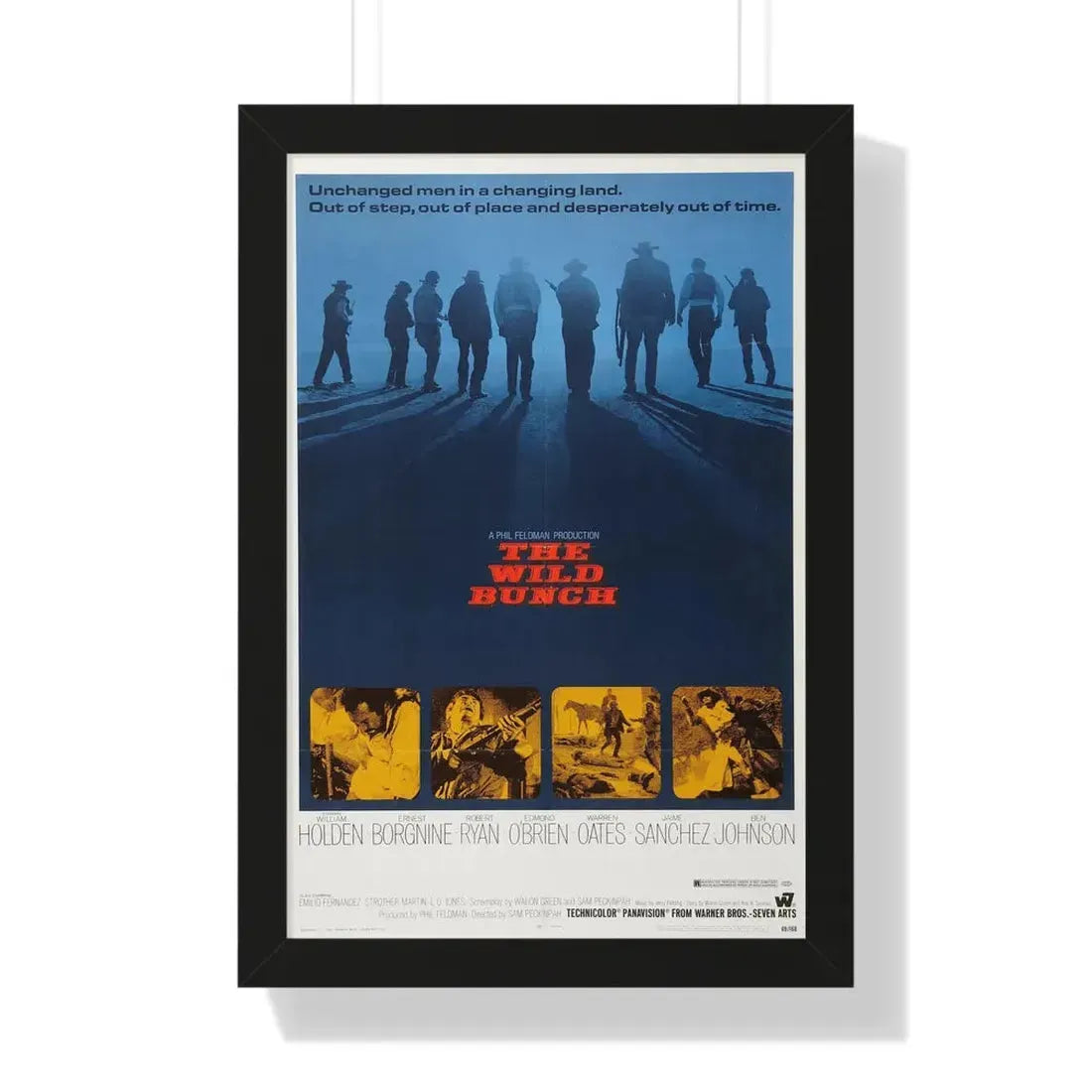 THE WILD BUNCH 1969 - Framed Movie Poster 16″ x 24″ Black - The Sticker Space