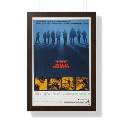 THE WILD BUNCH 1969 - Framed Movie Poster 16″ x 24″ Walnut - The Sticker Space