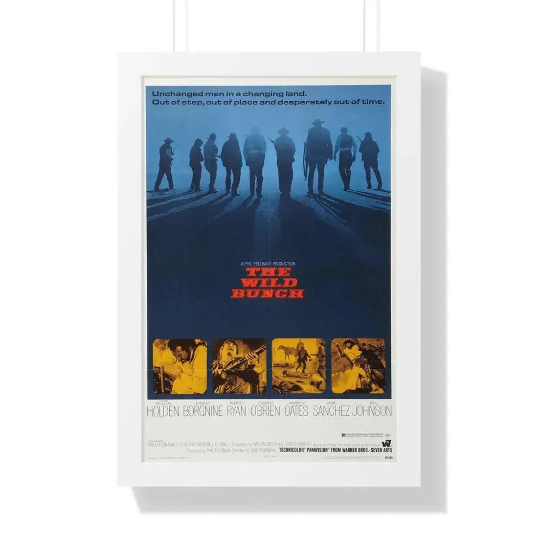 THE WILD BUNCH 1969 - Framed Movie Poster 16″ x 24″ White - The Sticker Space