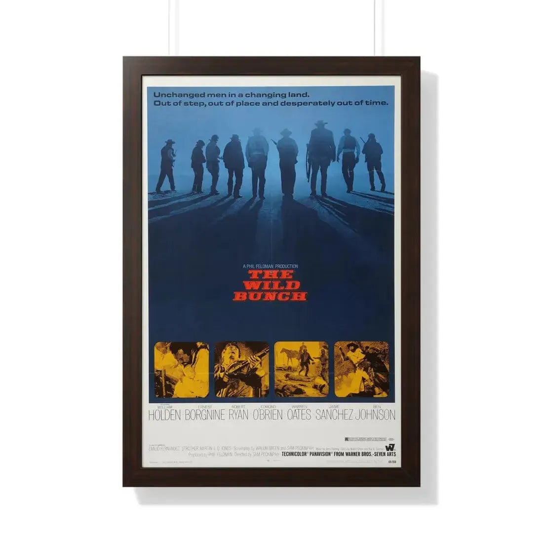 THE WILD BUNCH 1969 - Framed Movie Poster 20" x 30" Walnut - The Sticker Space