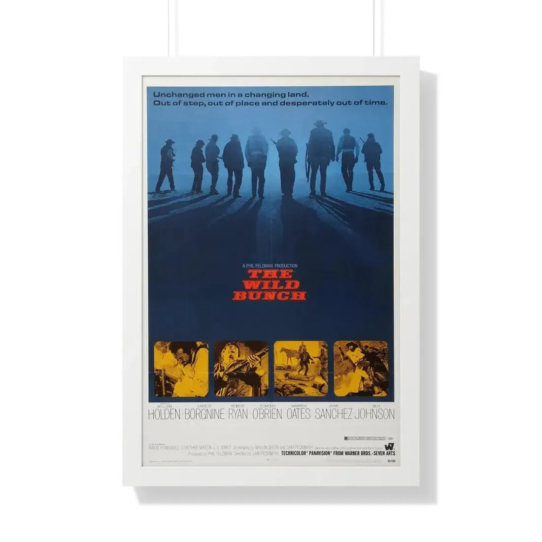 THE WILD BUNCH 1969 - Framed Movie Poster 20" x 30" White - The Sticker Space