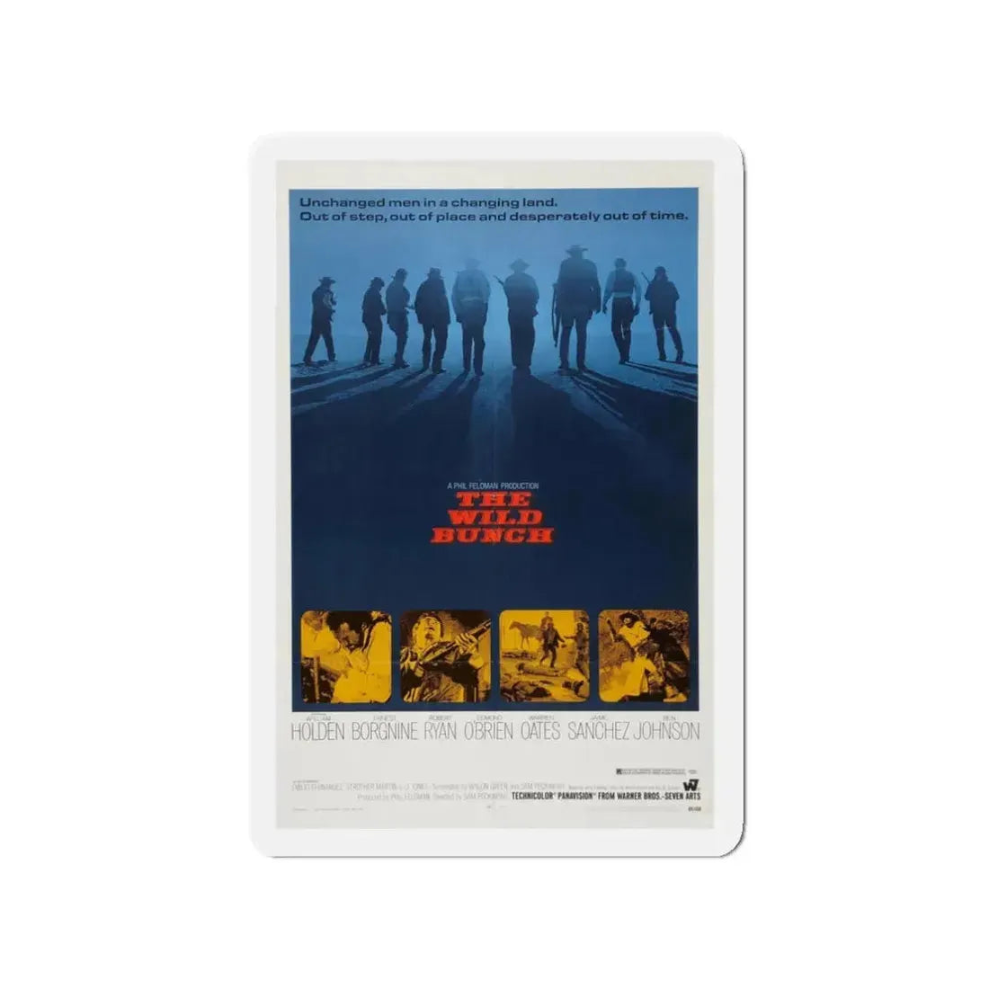 THE WILD BUNCH 1969 Movie Poster - Refrigerator Magnet 3 Inch Die-Cut - The Sticker Space
