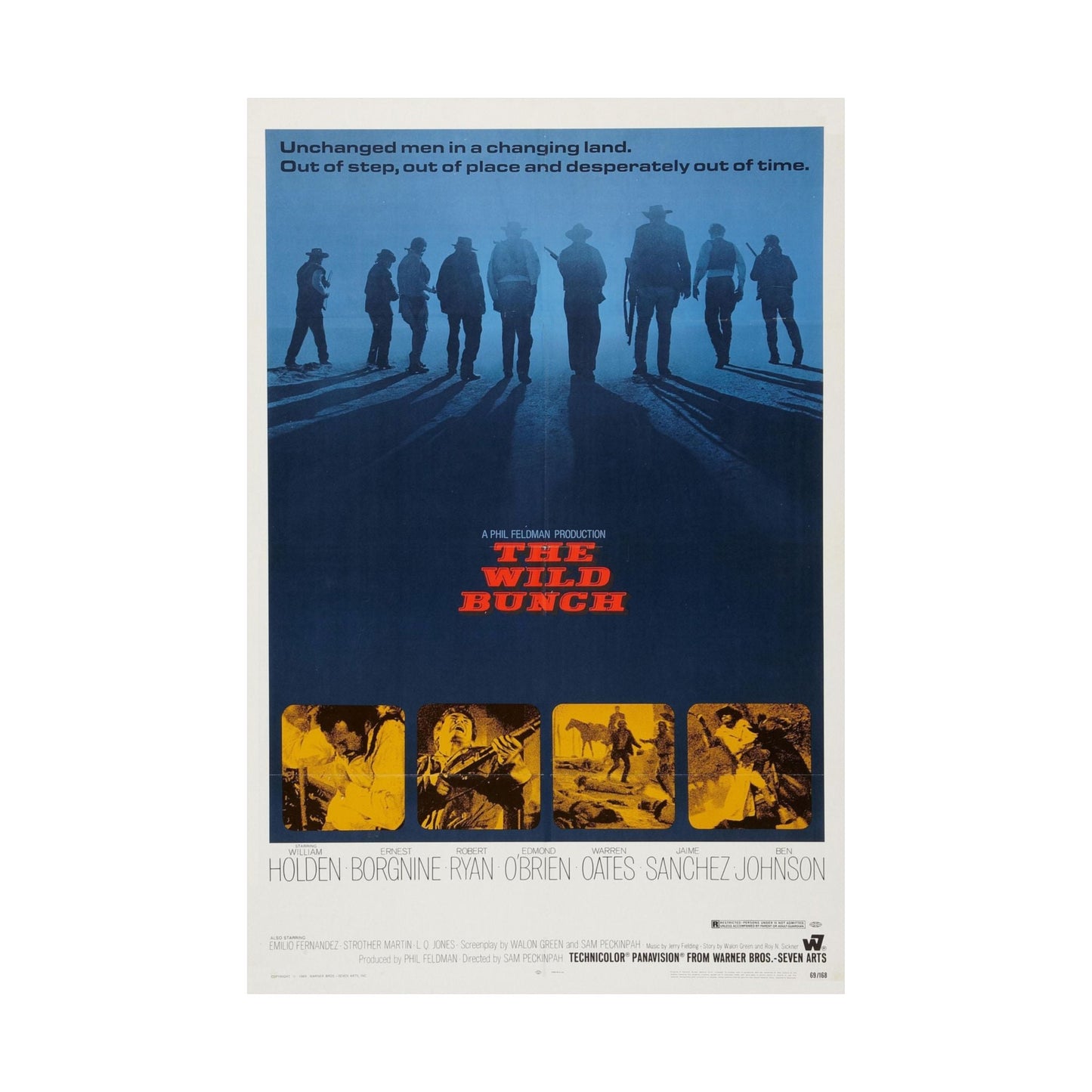 THE WILD BUNCH 1969 - Paper Movie Poster-The Sticker Space