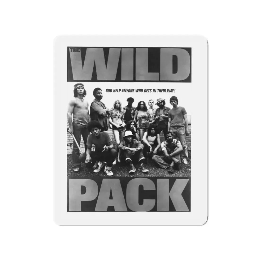 THE WILD PACK 1972 Movie Poster - Refrigerator Magnet 3 Inch Die-Cut - The Sticker Space