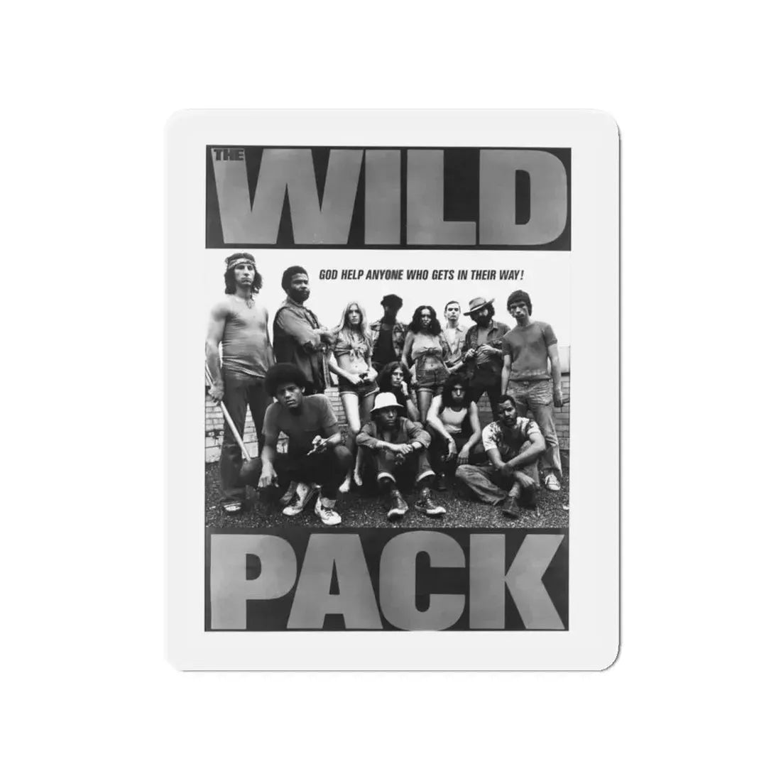 THE WILD PACK 1972 Movie Poster - Refrigerator Magnet 4 Inch Die-Cut - The Sticker Space